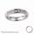 Wedding band, 3.7mm, set with 7 diamonds 0.26 carats
