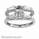 Bridal rings set, side tapered Baguette diamonds