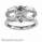 Bridal rings set, side tapered Baguette diamonds
