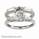 0.7 Carats, Radiant, Engagement and Wedding Diamond Rings Set,Finished