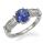 1.00 carat Blue Sapphire and diamonds ring