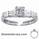 Engagement ring, with Baguette and round diamonds