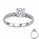 Cathedral engagement ring with side diamonds