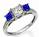 Crisscross, Three stone diamond ring