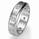 Hammered finish wedding band with 0.40 carats princess diamonds