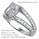Split band engagement ring with round diamonds