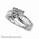 Engagement ring settings, side Baguettes 0.95 carat