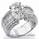 Engagement ring with 1.25 carat side diamonds