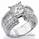 Engagement ring with 1.25 carat side diamonds