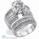 Bridal rings set, 2.25 carat side diamonds