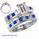 Bridal rings set, Princess diamonds & Sapphires