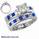 Bridal rings set, Princess diamonds & Sapphires