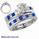 Bridal rings set, Princess diamonds & Sapphires