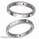 One ring, 3 mm, Flat surface wedding ring set with 10 diamonds 0.18cts