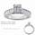 Sides 0.50 carats round diamonds, engagement ring