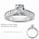 Sides 0.50 carats round diamonds, engagement ring