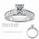 Sides 0.50 carats round diamonds, engagement ring