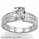 Engagement ring with side Princess diamonds