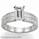 Engagement ring with side Princess diamonds