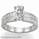 Engagement ring with side Princess diamonds