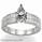 Engagement ring with side Princess diamonds