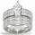 Bridal rings set, 2 carat princess sides