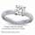 0.26 Carats, Emerald, Engagement ring, solitaire diamond