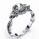 1.09 Carats, Princess, Engagement ring with side stones settings, finished