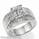 Wide engagement ring settings, with Princess