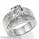 Wide engagement ring settings, with Princess