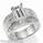 Wide engagement ring settings, with Princess