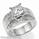 Wide engagement ring settings, with Princess