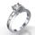 Baguette diamonds engagement ring