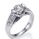 Like tension engagement ring with 1/4Cts sides