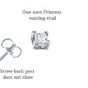 Men Princess diamond stud-settings