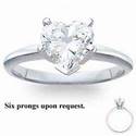 Tiffany style diamond engagement ring for white or Yellow diamonds-settings