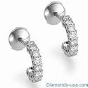 Diamond hoop earrings, 0.70 carats.