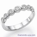 Seven diamonds wedding or anniversary ring, 0.35 carats