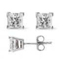 Princess diamond earrings studs