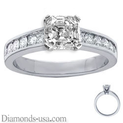 Engagement ring with 0.40 carat Round diamonds