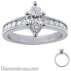 Engagement ring with 0.40 carat Round diamonds