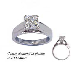 Heavy Cathedral solitaire engagement ring