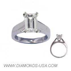 Heavy Cathedral solitaire engagement ring