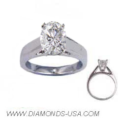 Heavy Cathedral solitaire engagement ring
