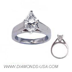 Heavy Cathedral solitaire engagement ring