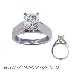 Heavy Cathedral solitaire engagement ring