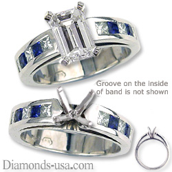Engagement ring settings, diamonds & sapphires