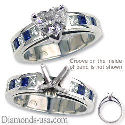 Engagement ring settings, diamonds & sapphires