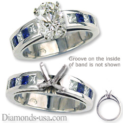 Engagement ring settings, diamonds & sapphires