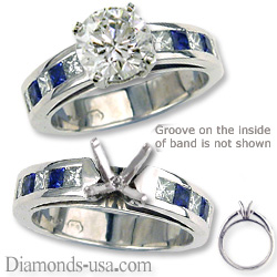 Engagement ring settings, diamonds & sapphires